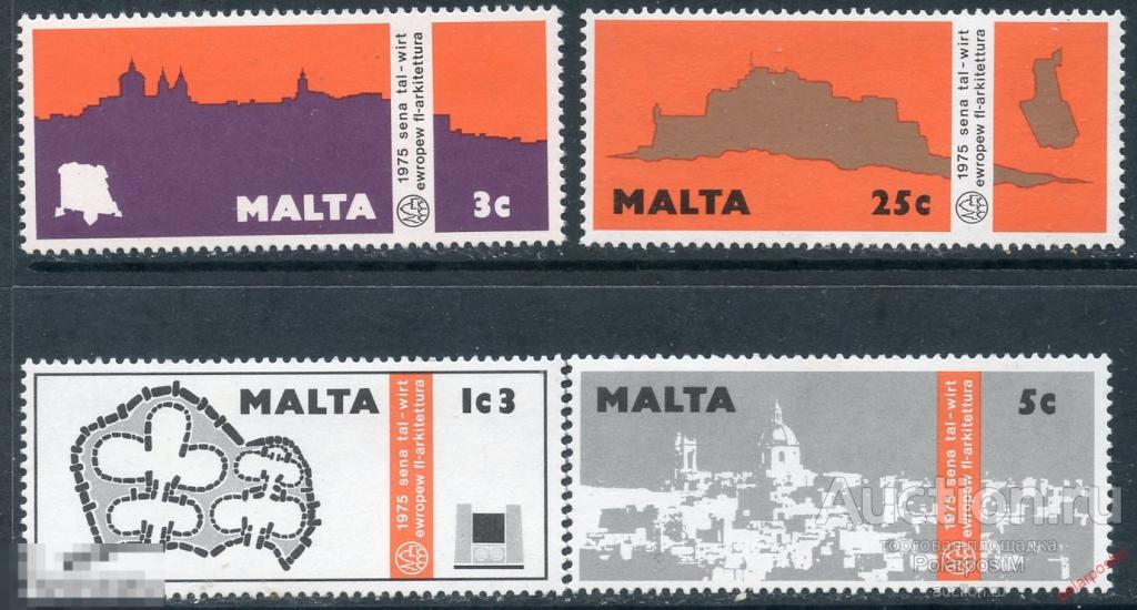 Мальта 1975 514-517 Архитектурное наследия Европы. Архитектура строительство 