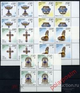 Е150 РОССИЯ 1995 236-240. Ювелирные изделия фирмы Фаберже в музеях Московского Кремля. 