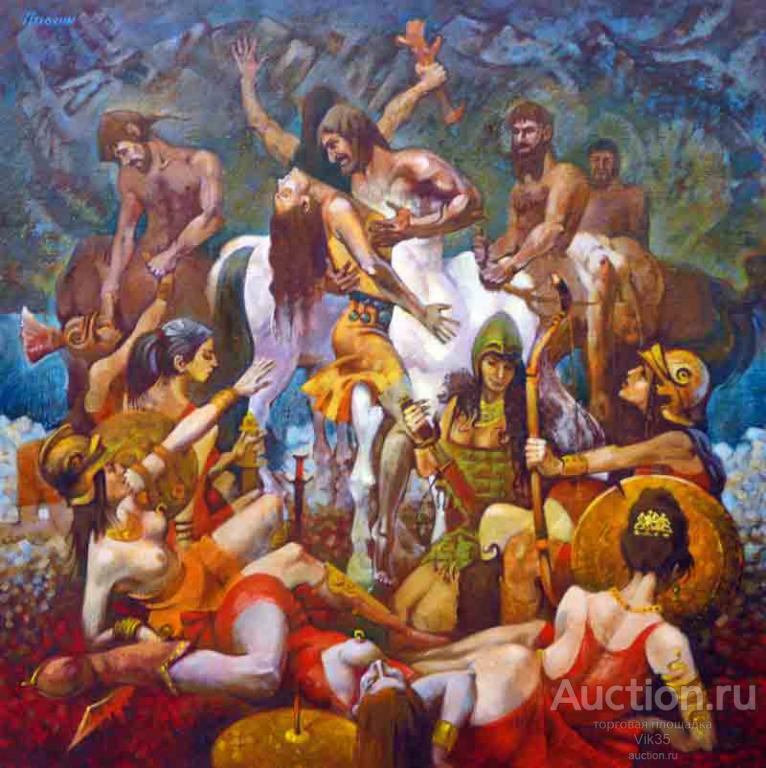 Картина "Перемирие" Птюхин Василий Иванович 2013 год  холст масло