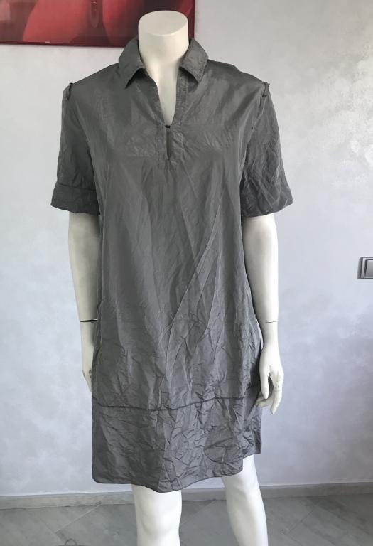 CoSTUME National КОМФОРТНОЕ ПЛАТЬЕ СТАЛЬНОГО ЦВЕТА , р 46-48