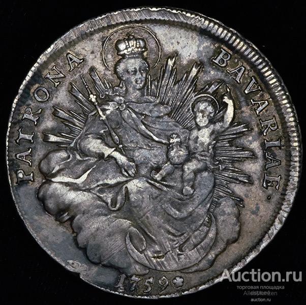 Бавария талер 1759 Максимилиан III Отличное состояние