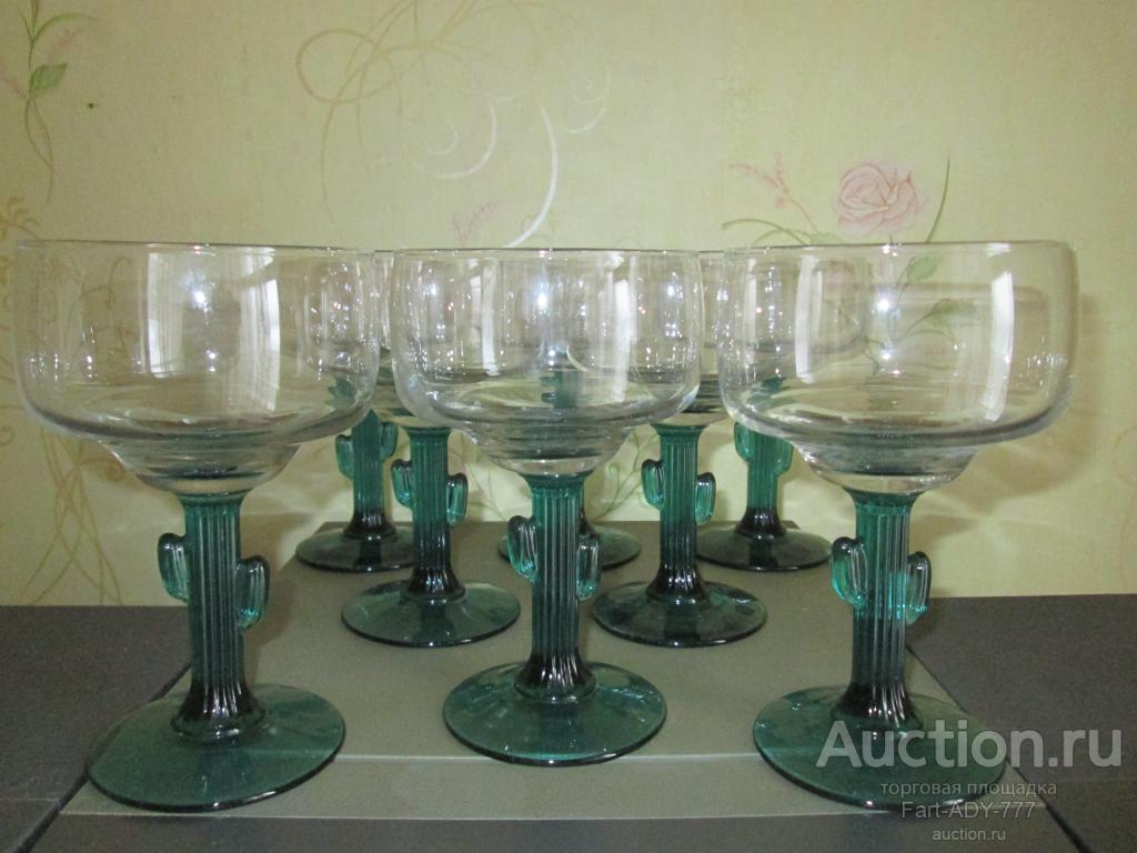 Фужеры большие Цветное стекло-8шт.