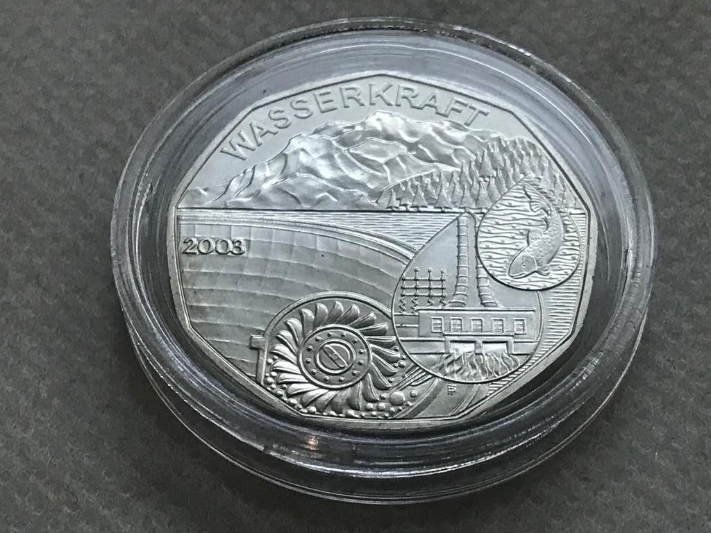 Австрия 5 евро 2003 СЕРЕБРО UNC (в Капсуле)