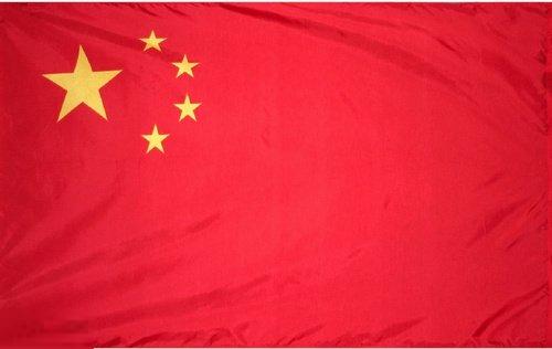 Флаг Китая  China  Шелк  90 Х 170 см. 1990 г. 
