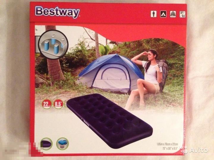 Матрас надувной 1 местный Bestway 185х76х22см.  НОВЫЙ 