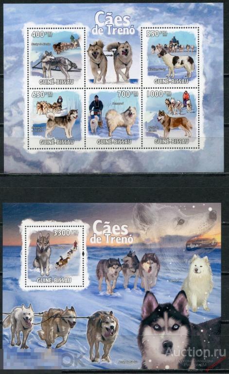AM40 ГВИНЕЯ-БИСАУ 2009 GB308 Фауна. Ездовые собаки 