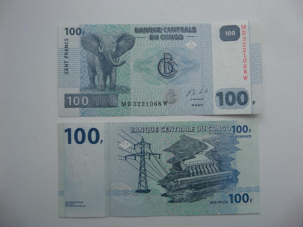 100 ФРАНКОВ 2013 КОНГО