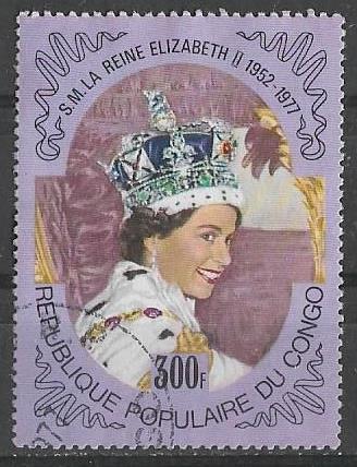 Конго 1977 г.  25 - я годовщина правления Екатерины II, гаш.