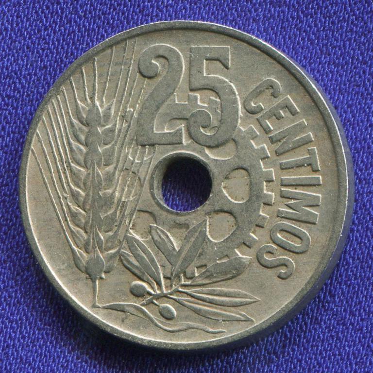 Испания 25 сентимо 1934 XF-