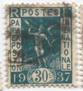 1937 Франция Международ выставка в Париже 30с.гаш