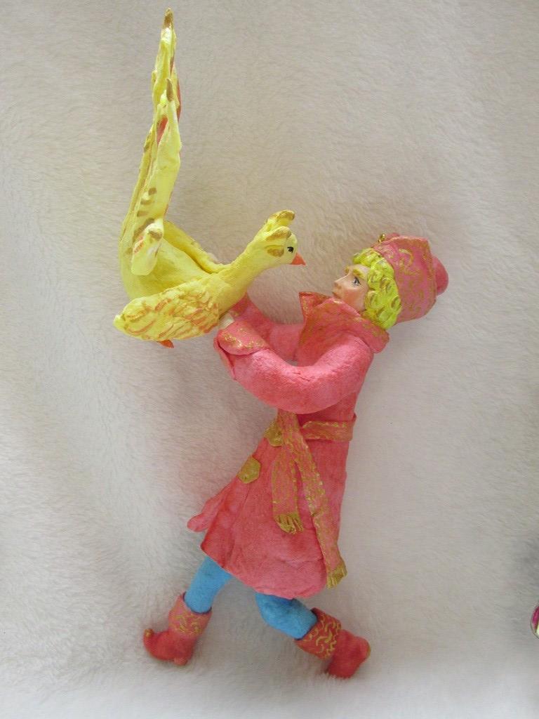 Игрушка ватная елочная Иван царевич с Жар птицей