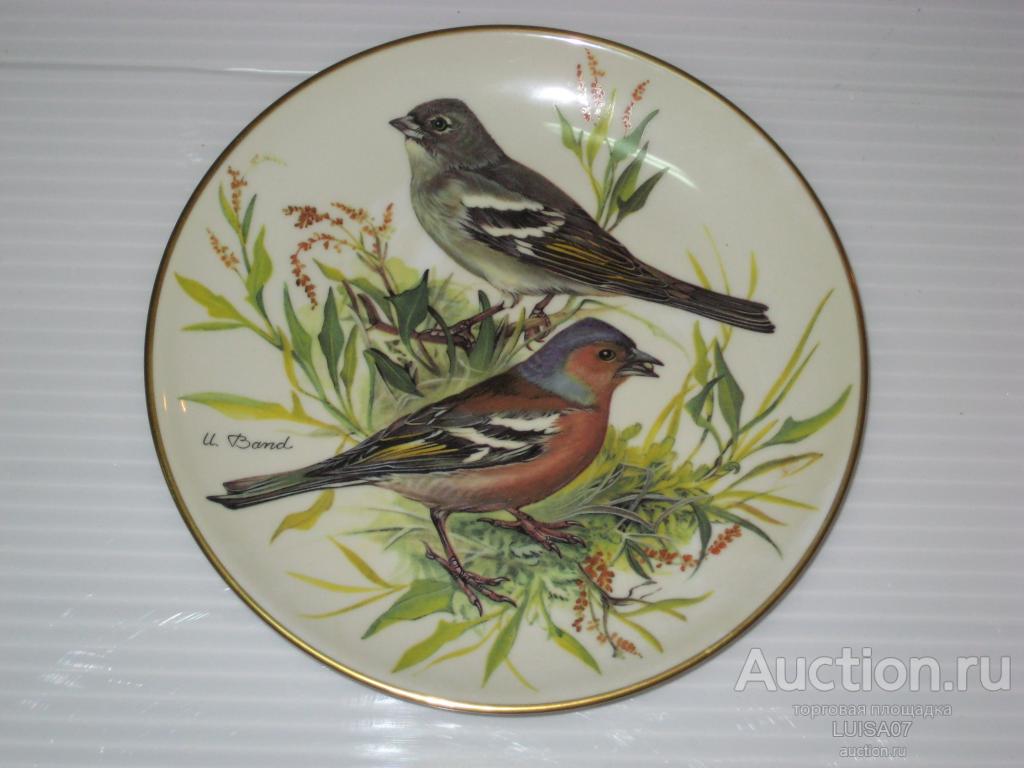 Тарелка настенная.Птичка.Птички.Урсула Банд.20 см.
