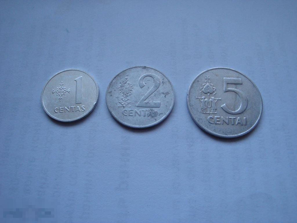 Литва 1,2,5 центов 1991 (2)