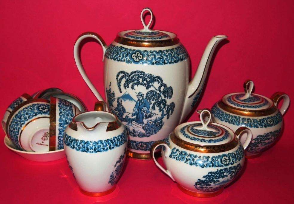 ♨ Чайный СЕРВИЗ без ЧАШЕК ♨ молочник ЧАЙНИК сахарница ШИНУАЗРИ (Китай- ЯПОНИЯ) Германия/пд+