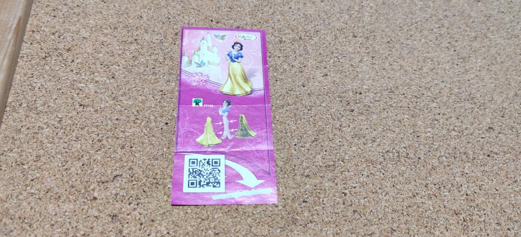 Вкладыш от киндер-сюрприза FT145 Disney Princess Принцессы диснея Белоснежка