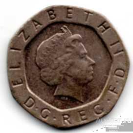 Великобритания 20 пенсов 2001 г.