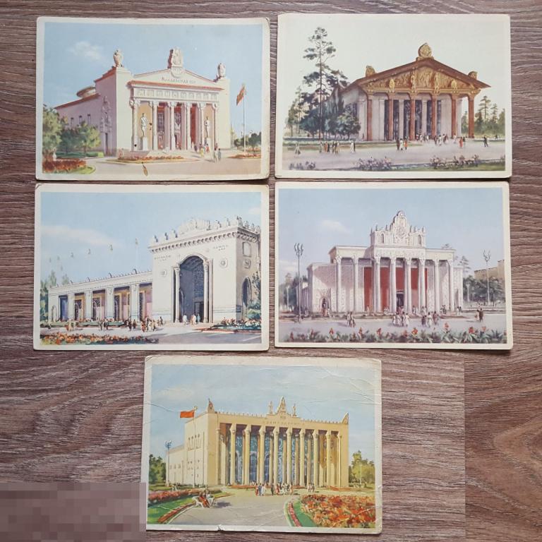 1954 ПК Открытка ВДНХ всесоюзная сельскохозяйственная выставка шишловский ИЗОГИЗ т. 200.000  чистая 