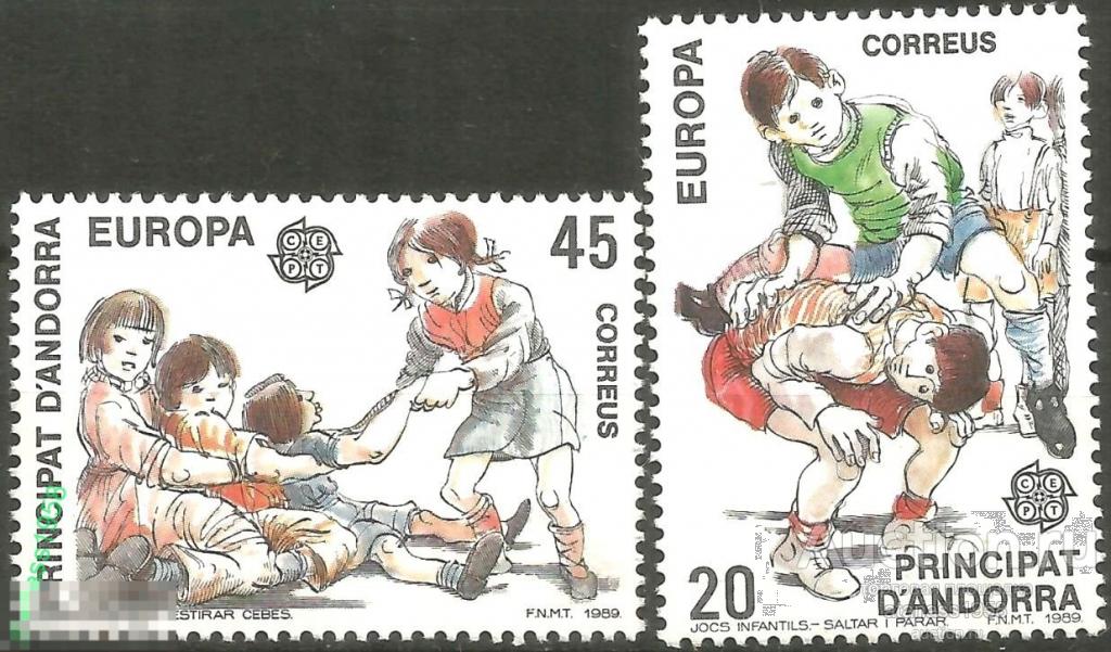 Андорра Чистые марки Европа СЕПТ 1989 