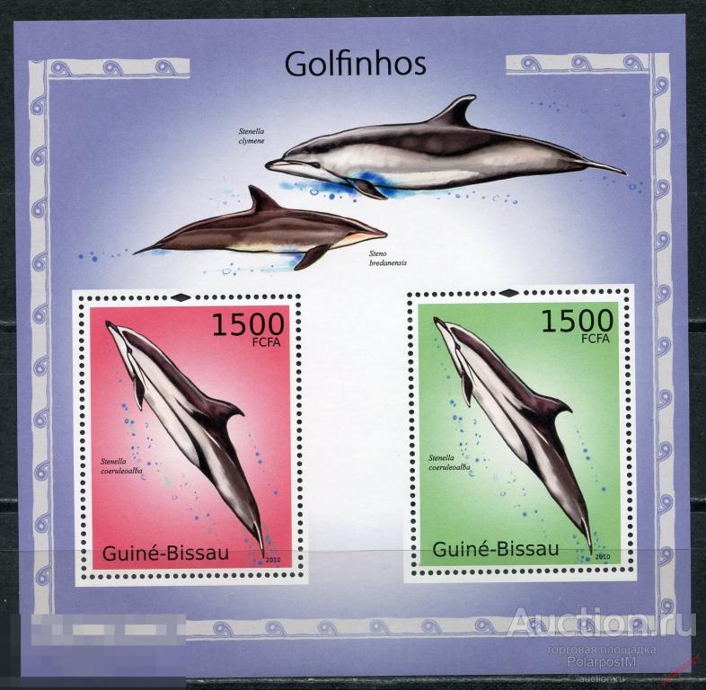 AM40 ГВИНЕЯ-БИСАУ 2010 GB313 Фауна. Дельфины 