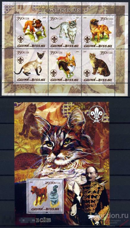 ГВИНЕЯ-БИСАУ 2005 GB214 Фауна - Кошки и собаки 