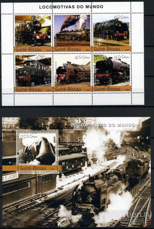 ГВИНЕЯ-БИСАУ 2004 GB200 Паровые поезда. Паровозы. локомотивы. Железная дорога 