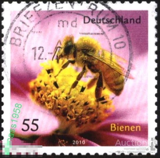 Германия Гашеная  марка Фауна Пчела 2010 