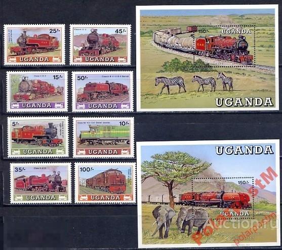 КР9-1 УГАНДА ПАРОВОЗЫ ЛОКОМОТИВЫ ЖЕЛЕЗНАЯ ДОРОГА 