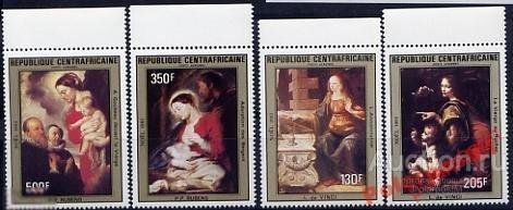 КР9-2 ЦАР 1983 ЖИВОПИСЬ РОЖДЕСТВО НОВЫЙ ГОД РУБЕНС 