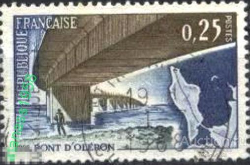 Франция Гашеная  марка Архитектура Мост   1966 