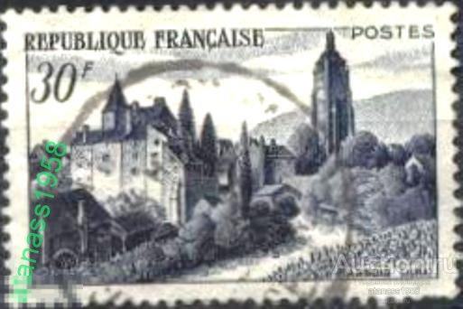 Франция Гашеная  марка Архитектура Замок  1951 