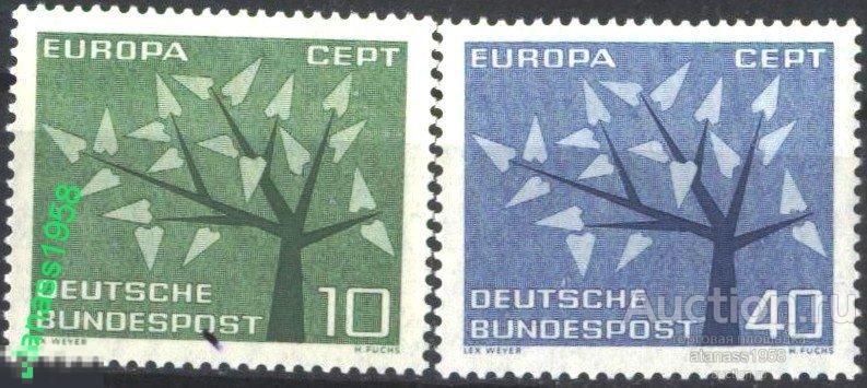 Германия Чистые марки Европа СЕПТ 1962 