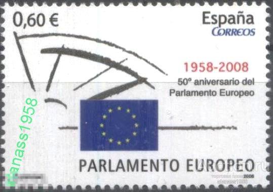 Испания  Чистая марка 50  лет Европейский парламент  2008 