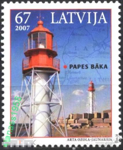 Латвия  Чистая марка Маяк 2007 