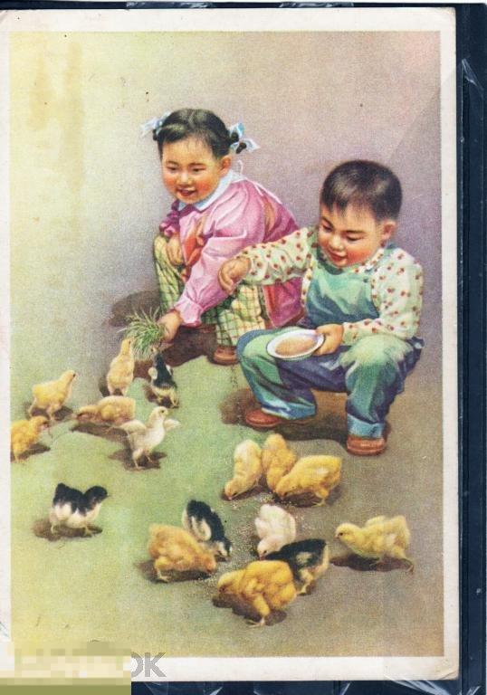 Картина дети кормят курицу и цыплят 1 младшая группа