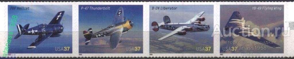 США Чистые марки Авиация Самолеты  2005 