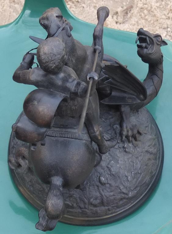 чугунная скульптура Георгий Победоносец, Касли, 1987 год