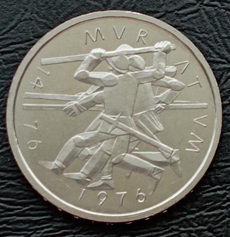 Швейцария 5 франков "500 лет битве при Муртене" UNC.