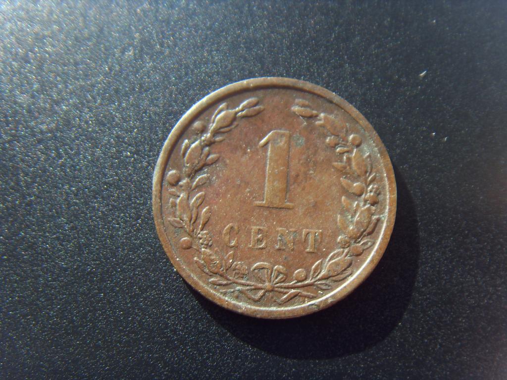 Нидерланды 1 цент 1901 г. Хорошее состояние. КМ#131