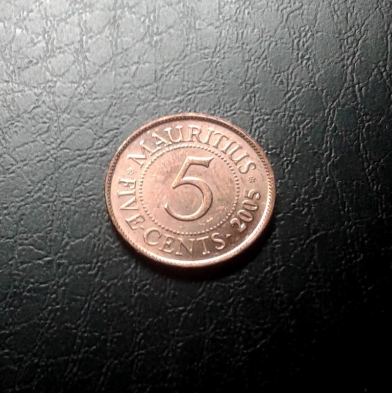 5 центов, 2005 года. Маврикий, штемпельный блеск (1В31)
