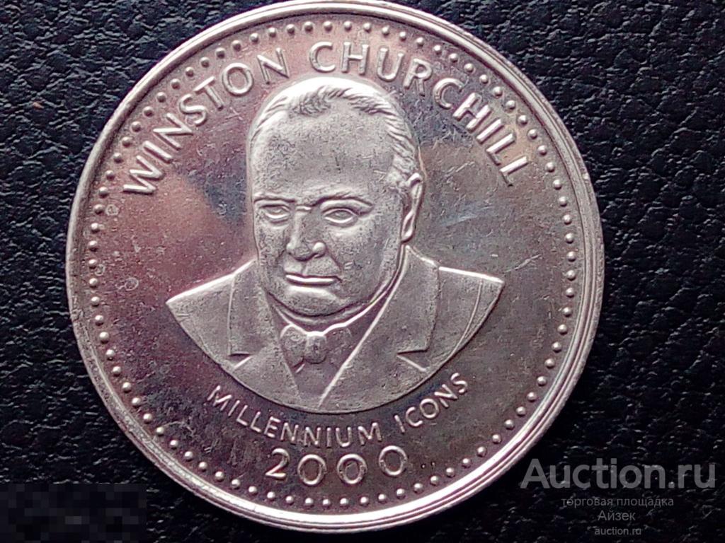 Сомали 25 шиллингов 2000 год - Уинстон Черчилль UNC медьНикель  КМ70