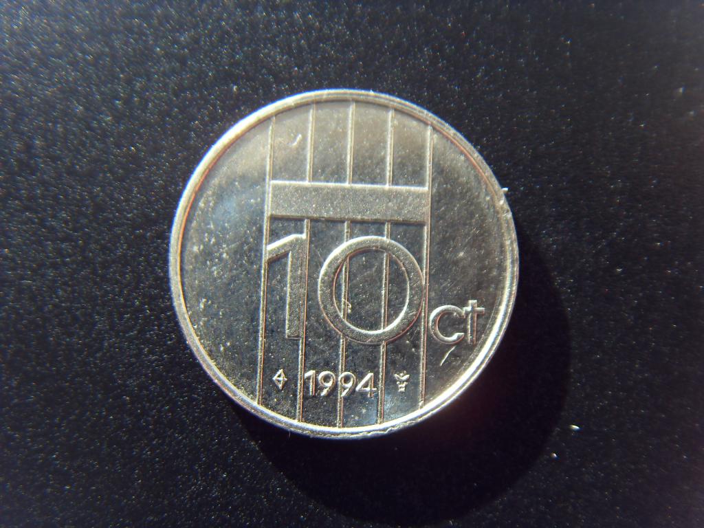 Нидерланды 10 центов 1994 г. Отличное состояние. КМ#203