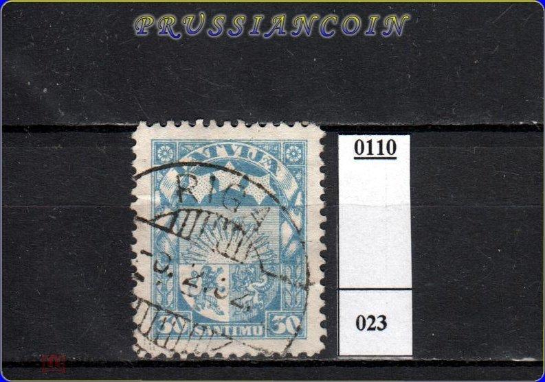 Латвия 1927  Mi 122 b н.с.  30s  wz.5  стандарт, герб