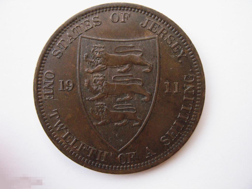 1/12 шиллинга  1911 Джерси в коллекционном состоянии 