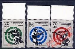 ГДР 1986 М 3045-3047 СТРЕЛКОВЫЙ СПОРТ
