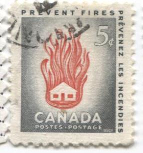 1956 Канада Сохранение от огня Дом в пламени .гаш