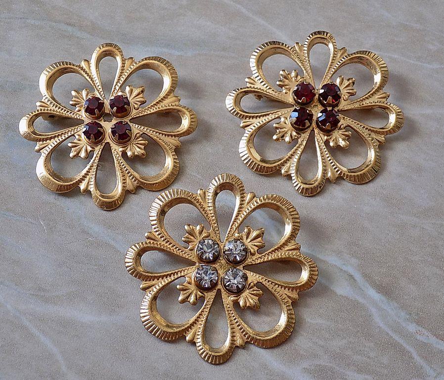 Брошь винтажная из СССР, клеймо, позолота!