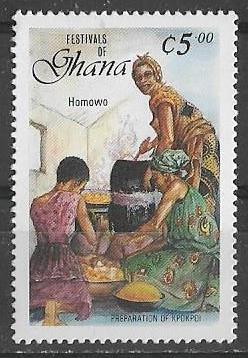 Гана  1988 г. Местные праздники Гомово **.