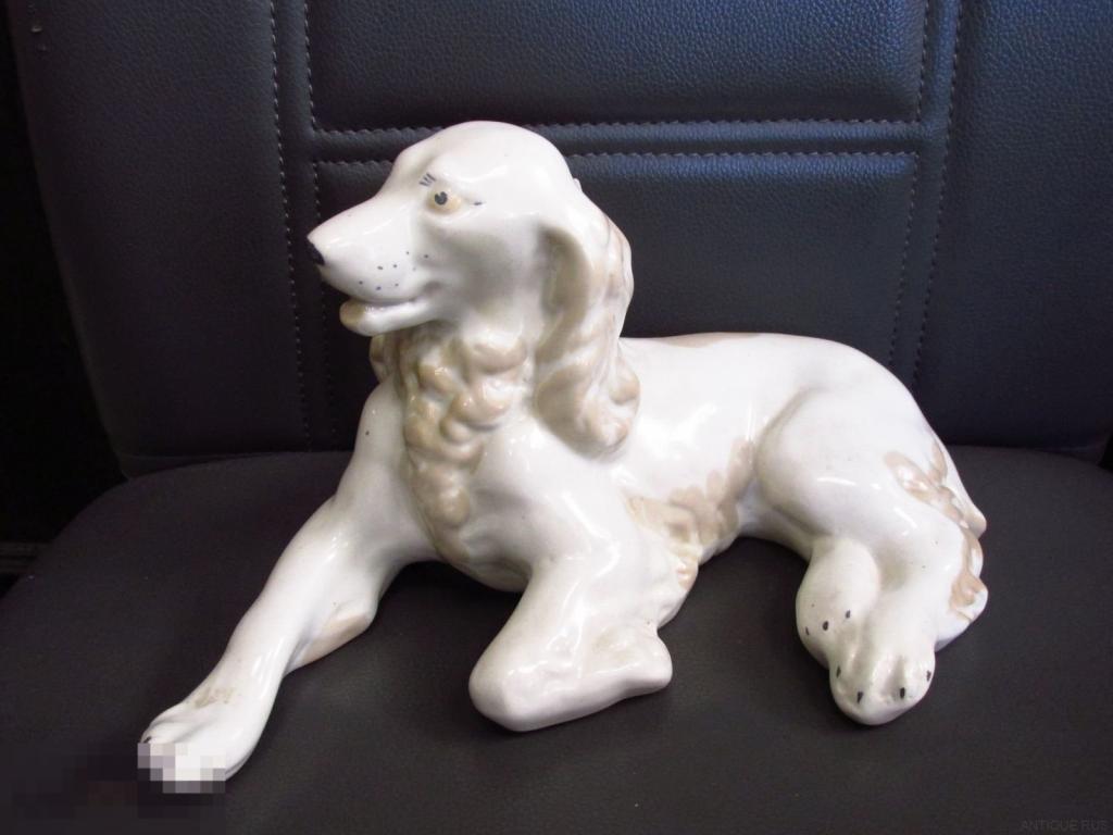 СОБАКА БОЛЬШАЯ ЛЕЖАЩАЯ ФАЯНС? КЕРАМИКА? 