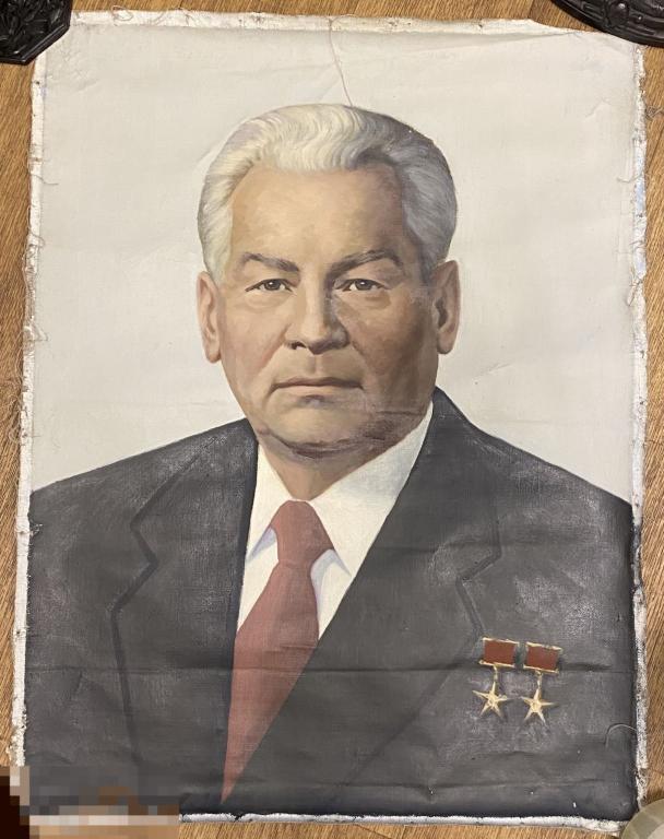 Картина портрет Черненко. Живопись. Масло. Холст. 