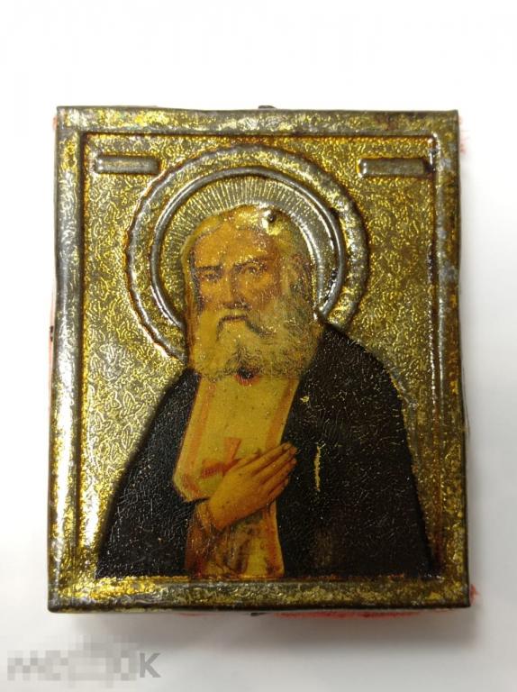 Старинная ИКОНА СВ. СЕРАФИМ САРОВСКИЙ. Жако 